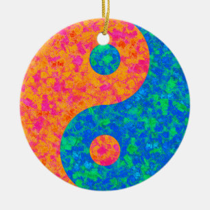 Feuer u. Wasser abstrakter Yin Yang Ornamnet Keramikornament