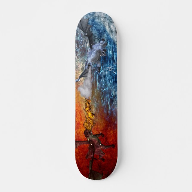 Feuer-und Eis-Drachen Skateboard (Vorne)