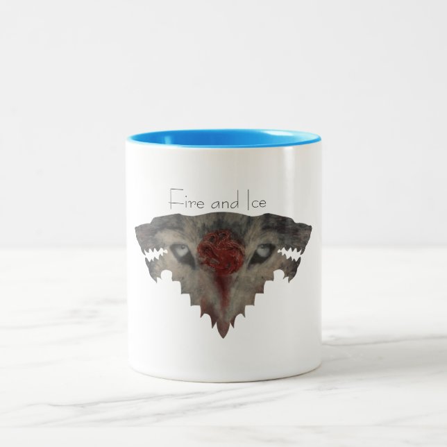 Feuer-und Eis-Tasse Zweifarbige Tasse (Mittel)