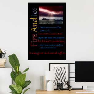 Feuer- und Eiswasser Poster