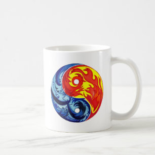 Feuer und Eiszeit Yin-Yang Kaffeetasse