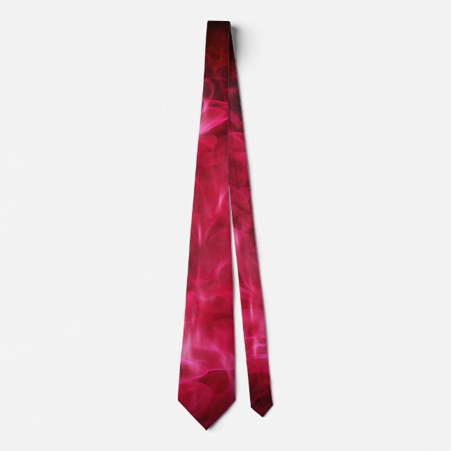Feuer und Flamme in rosa Künstlerische Krawatte (Vorderseite)