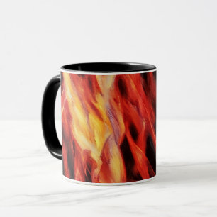 Feuer-und-Flammen-Abstraktkunst-Tasse Tasse