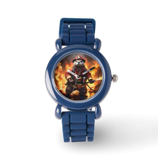 **"Feuer und Flammen: Der Hintergrund des Otter-Fe Armbanduhr (Vorderseite)