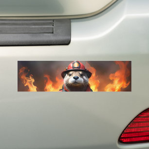 **"Feuer und Flammen: Der Hintergrund des Otter-Fe Autoaufkleber