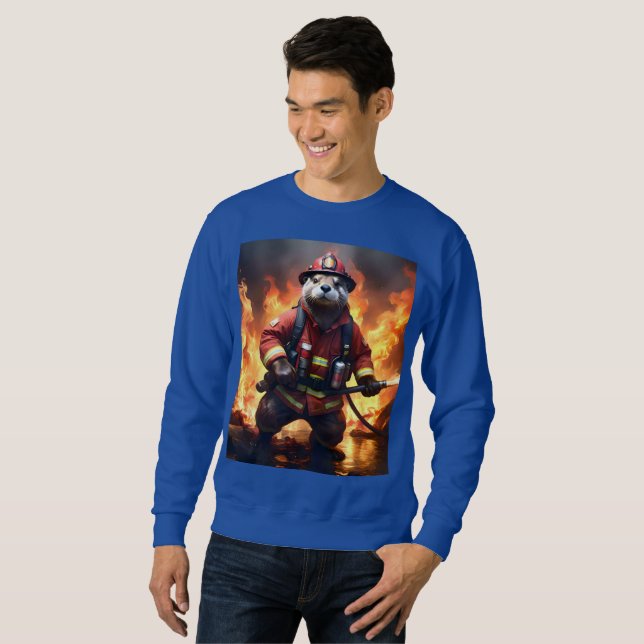 **"Feuer und Flammen: Der Hintergrund des Otter-Fe Sweatshirt (Vorne ganz)