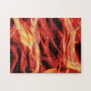 Feuer und Flammen Kunst-Puzzle