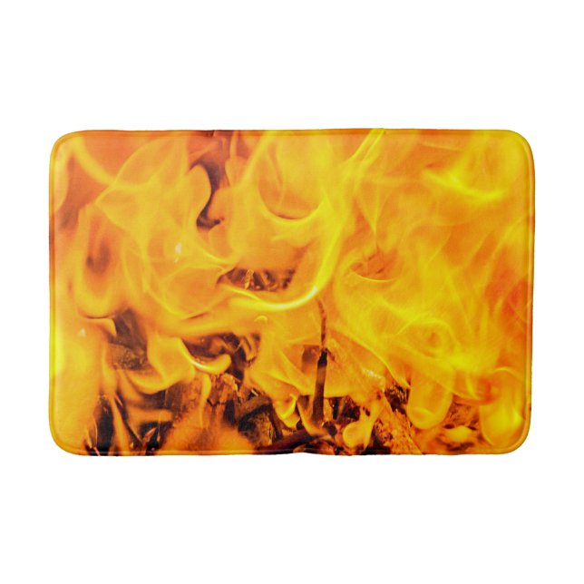 Feuer- und Flammenmuster Badematte (Vorderseite)