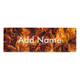 Feuer- und Flammenmuster Namenschild