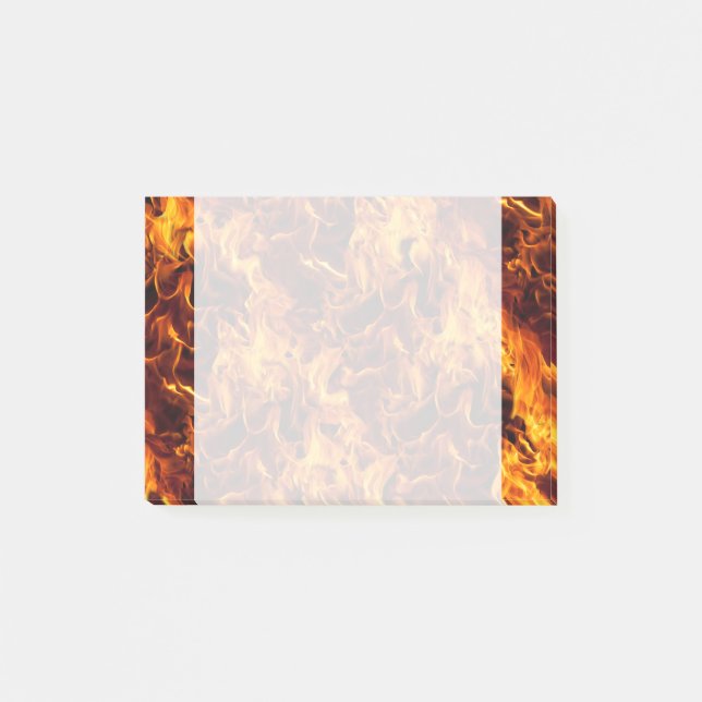Feuer- und Flammenmuster Post-it Klebezettel (Vorderseite)