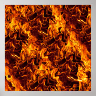Feuer- und Flammenmuster Poster