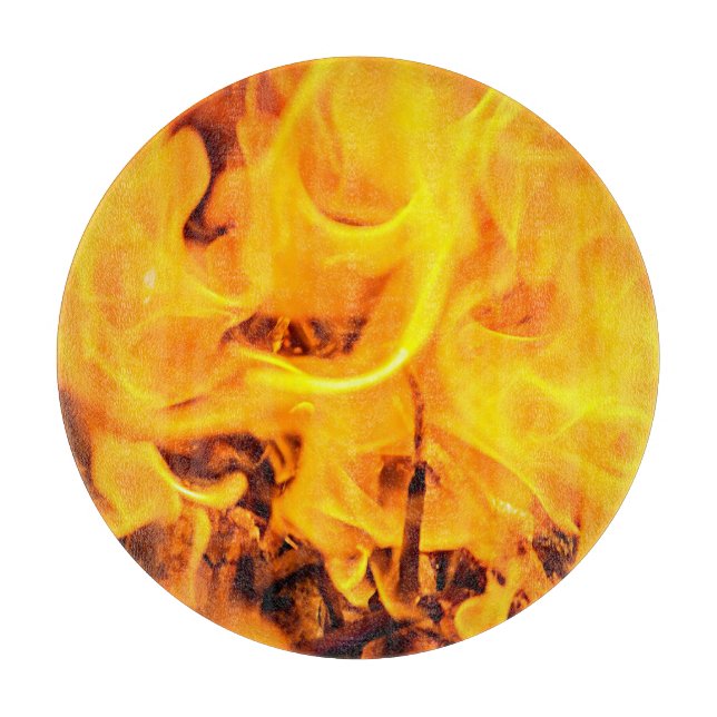Feuer- und Flammenmuster Schneidebrett (Vorderseite)