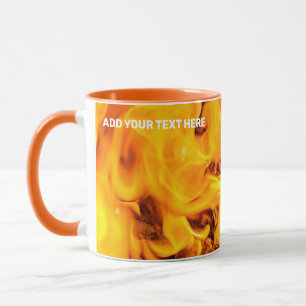 Feuer- und Flammenmuster Tasse