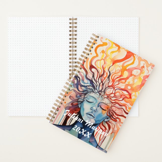 Feuer und flüssiger Individuelle Name Notizbuch (Innen)