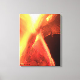 Feuer und Holz Leinwanddruck