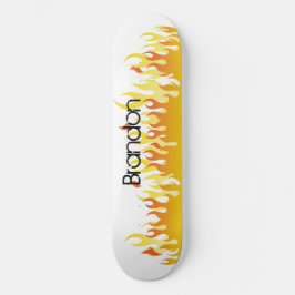 Feuer und Name - Skateboard