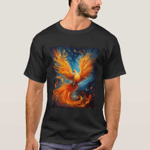 Feuer und Phoenix Mythischer Vogel steigen Geboren T-Shirt