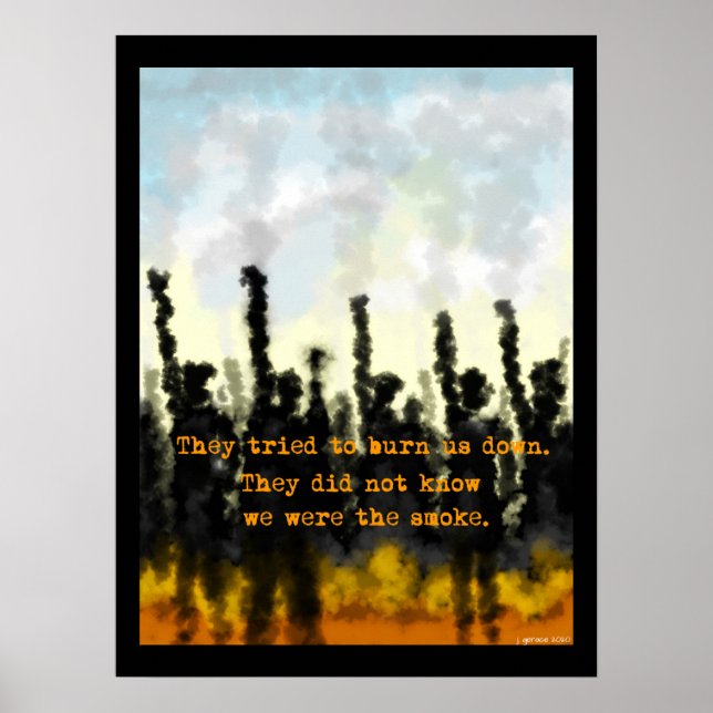 Feuer- und Rauchpflaster Poster (Vorne)