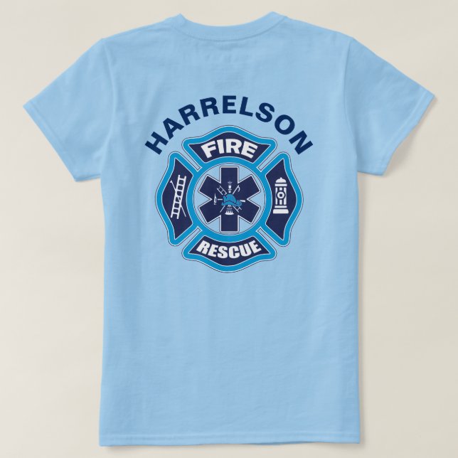 Feuer und Rettung T-Shirt (Design Rückseite)
