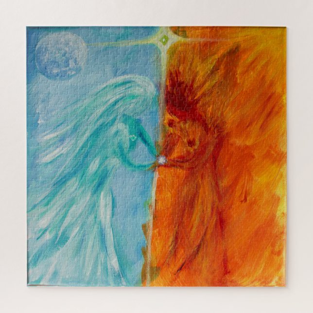 Feuer und Wasser, Göttliche Maskuline und Weibchen (Vertikal)