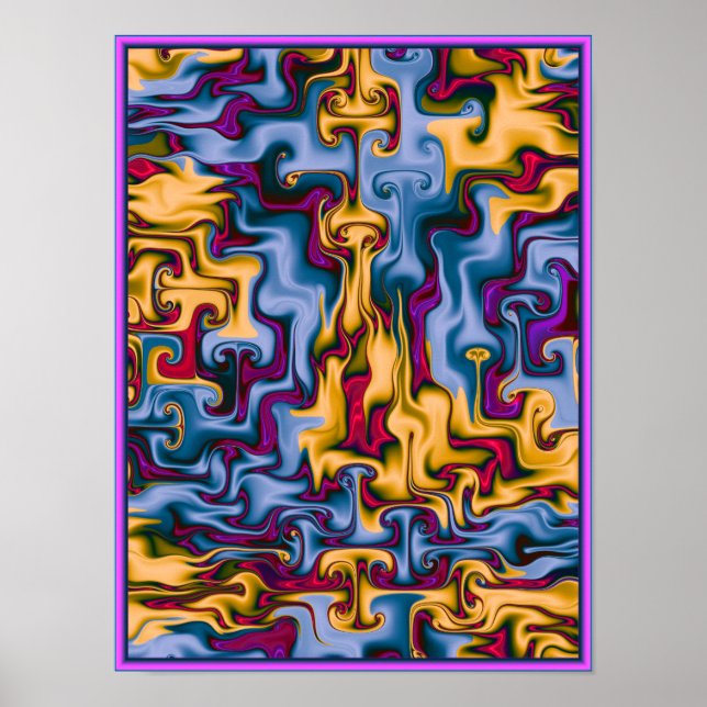 Feuer- und Wassermuster Poster (Vorne)