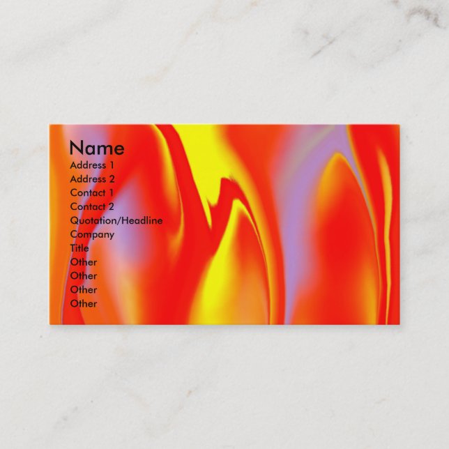 Feuer-Visitenkarte Visitenkarte (Vorderseite)