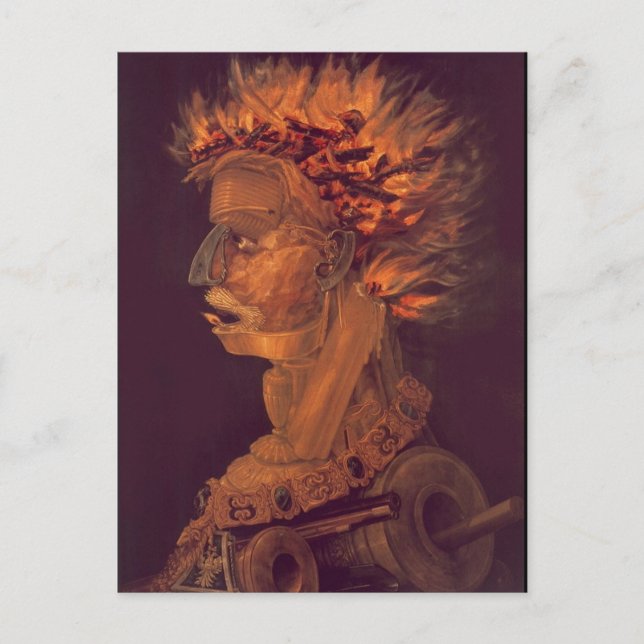 Feuer von Giuseppe Arcimboldo Postkarte (Vorderseite)