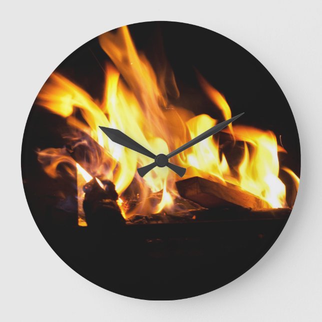Feuer-Wanduhr Große Wanduhr (Vorderseite)