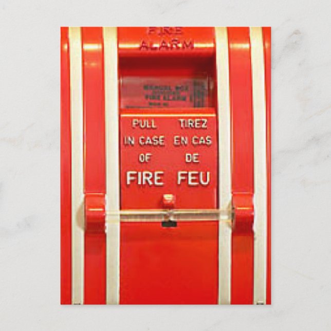 Feueralarm Postkarte (Vorderseite)