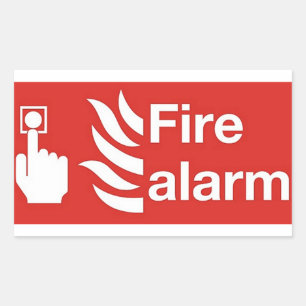 Feueralarmzeichen Rechteckiger Aufkleber