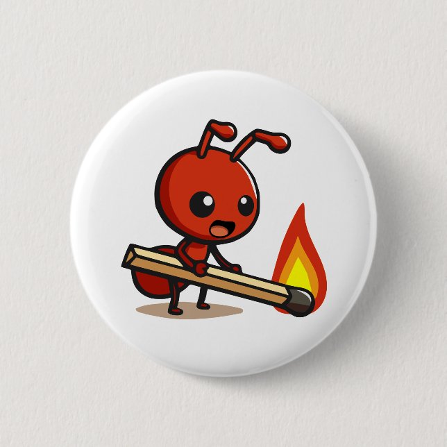 Feuerameise Button (Vorderseite)