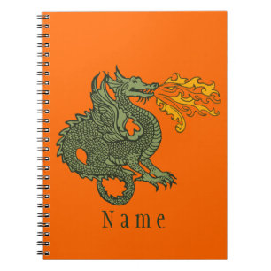 Feueratmender Drache Notizblock