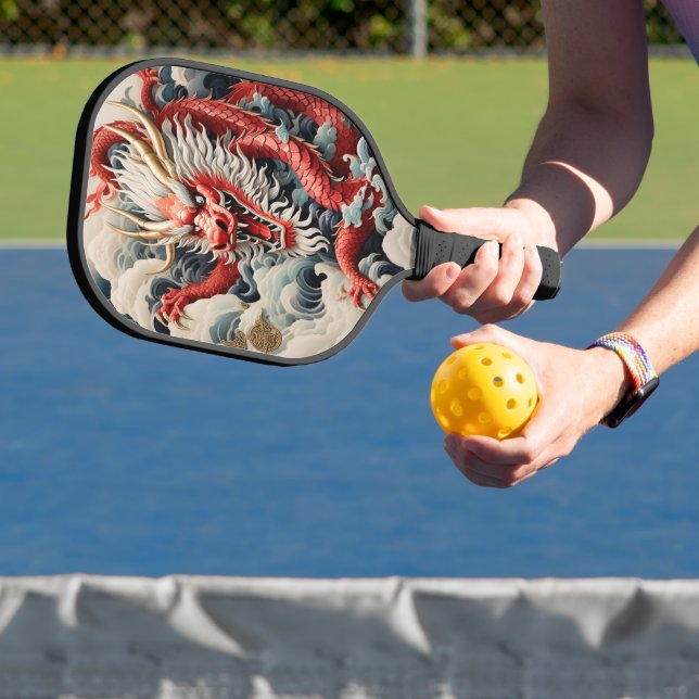 Feueratmendrache rot-weiß pickleball schläger (InSitu)