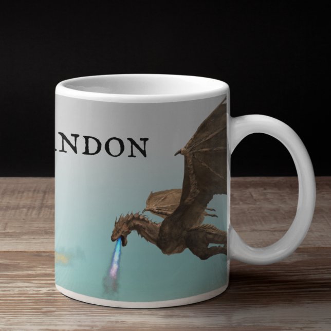 Feueratmendrache Wyvern Personalisiert Kaffeetasse (Von Creator hochgeladen)
