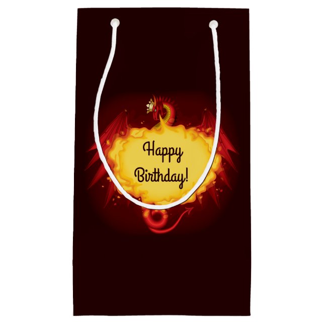 Feueratmung Dragon Kleine Geschenktasche Geschenktüte (Vorderseite)