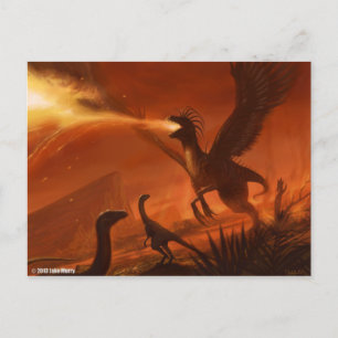 Feueratmung prähistorischer Dinosaurier von Jake M Postkarte