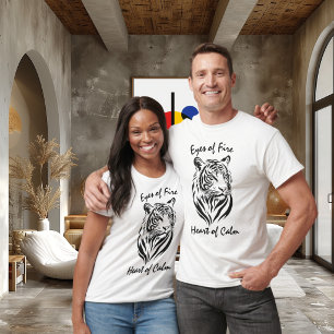 Feueraugen, ruhiges Herz - Majestätische Tiger-Lin T-Shirt