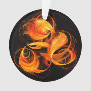 Feuerball Abstrakt Art Akrylkreis Ornament