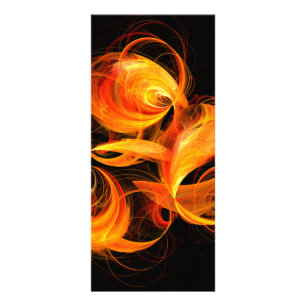 Feuerball Abstrakt Art Rack Card Werbekarte