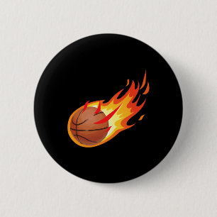 Feuerball Basketball Shot ist Feuer und macht Spie Button