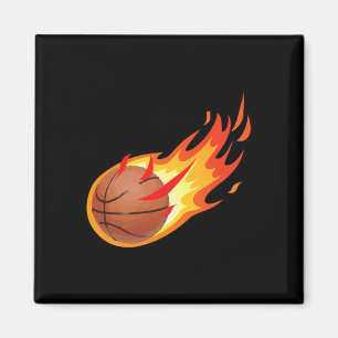 Feuerball Basketball Shot ist Feuer und macht Spie Magnet