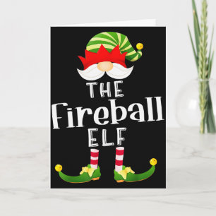 Feuerball-Elfen-Gruppe Weihnachten Lustige Pyjama- Karte