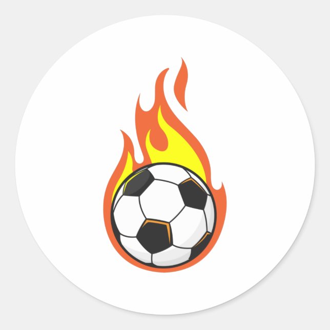 Feuerball Runder Aufkleber (Vorderseite)