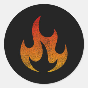 Feuerbrand-Kostüm Halloween Lit Burning Flame Runder Aufkleber