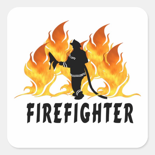 Feuerbrand Quadratischer Aufkleber (Vorderseite)