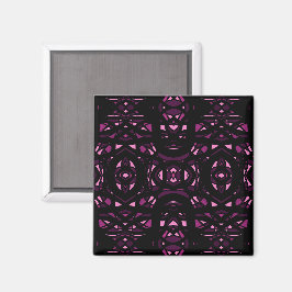 Feuerbrand Rosa Schwarze Abstrakte Gouache-Kunst Magnet