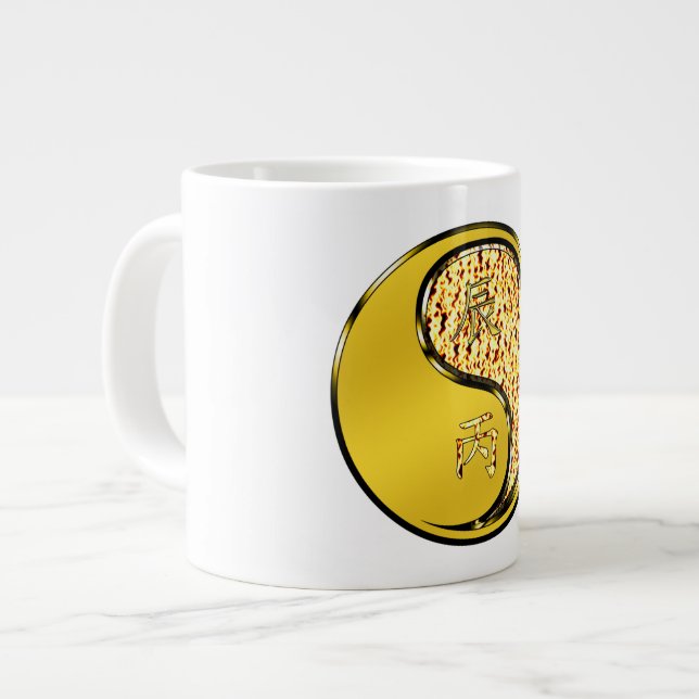 Feuerdrache Jumbo-Tasse (Vorderseite Links)