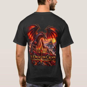 Feuerdrache Kronen Fantasy Drache T-Shirt