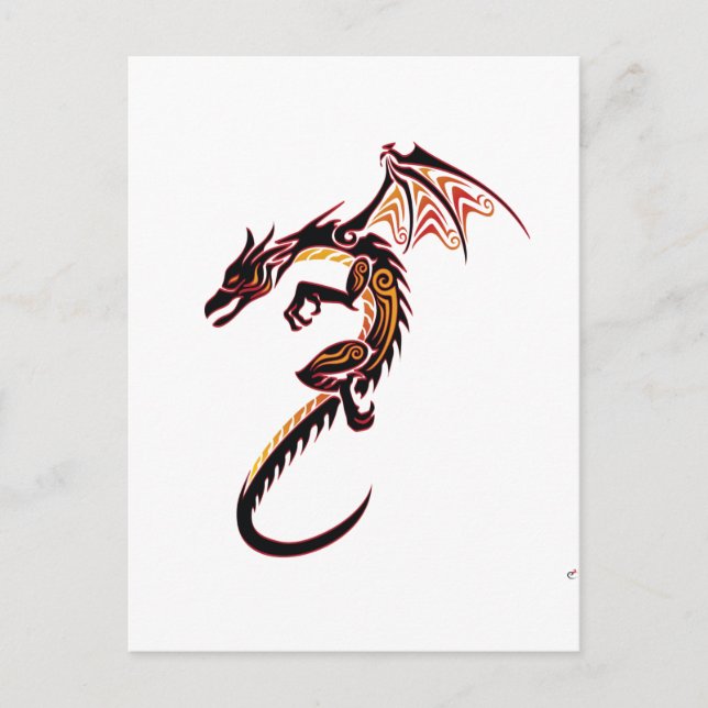 Feuerdrache Postkarte (Vorderseite)