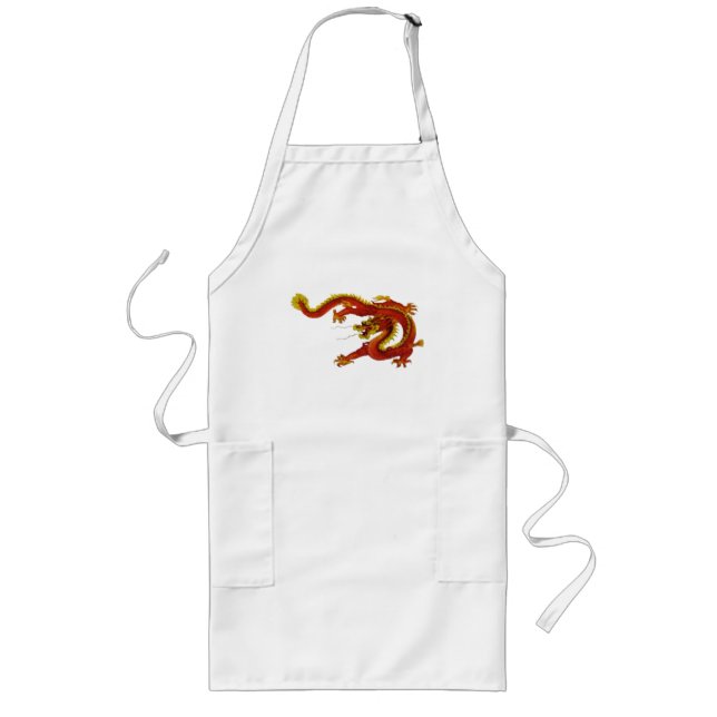 Feuerdrache-Schürze Lange Schürze (Vorne)